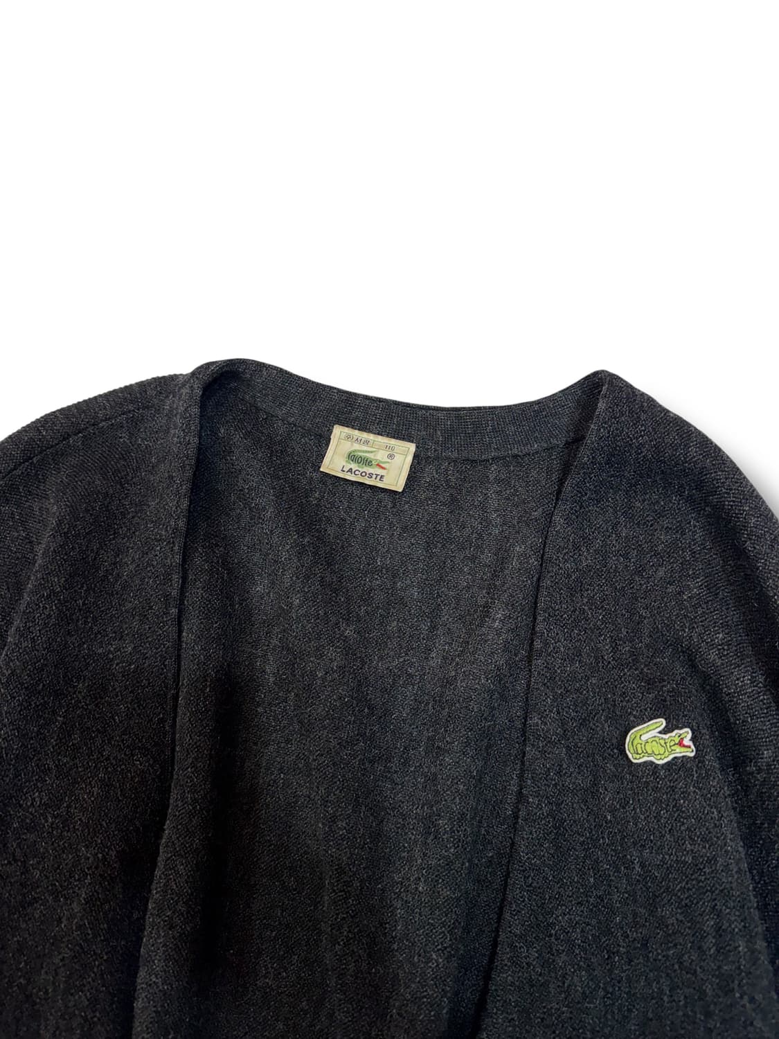 90s 라코스테 다크 그레이 가디건 (2XL)  상품이미지4