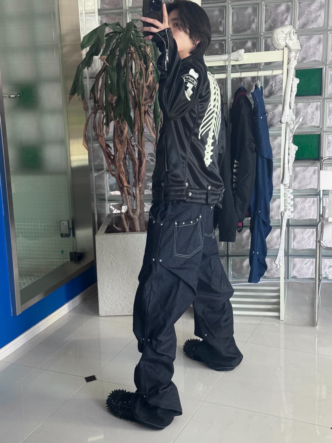 AAO viedit starry stud random tuck pants 상품이미지4