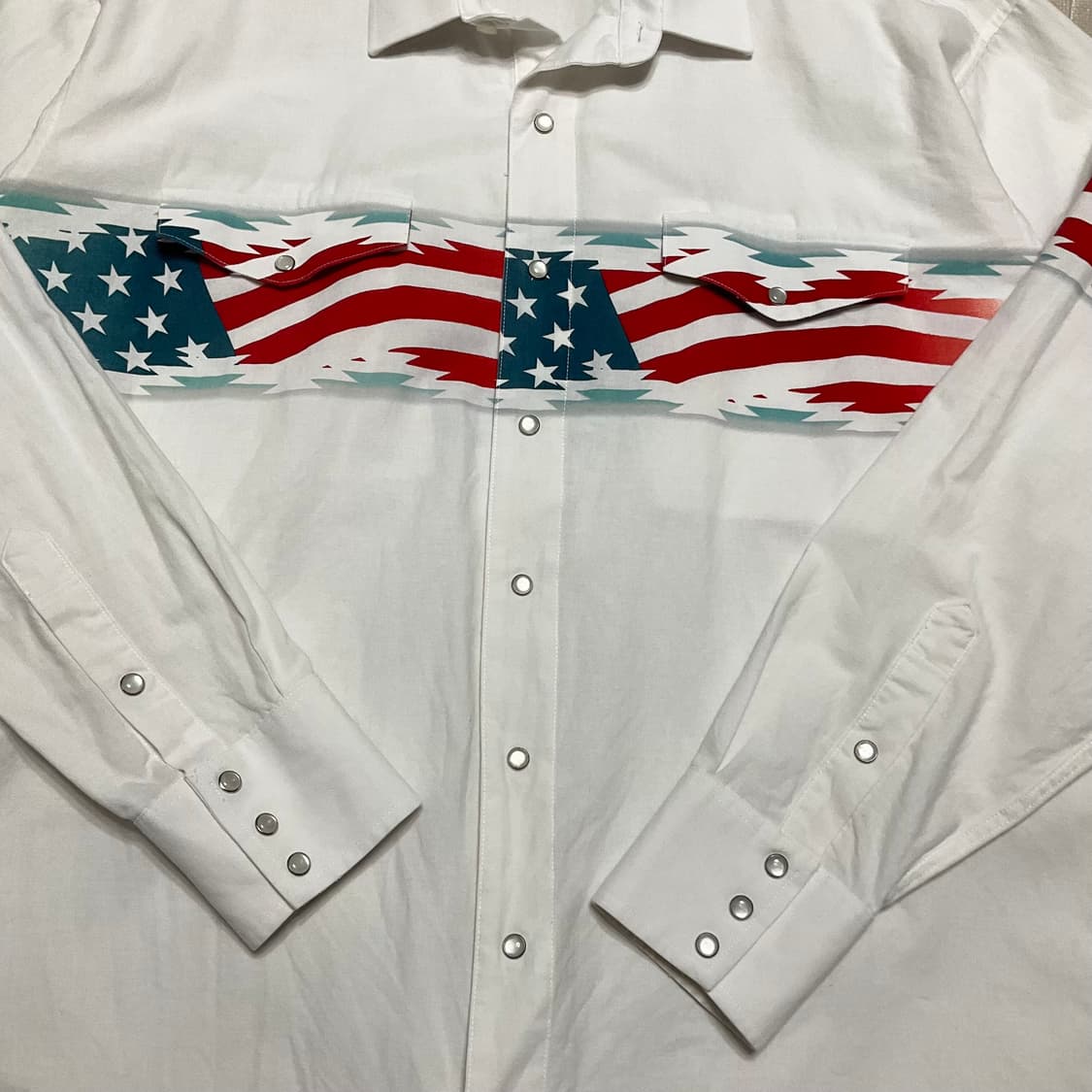 빈티지 팬핸들 성조기 나바호 웨스턴 셔츠 상품이미지3
