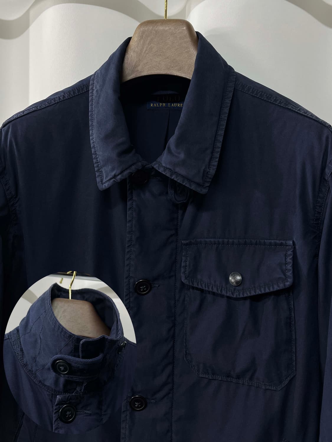 폴로 랄프로렌 로얄네이비 전차병 스텐실 USN A-2 덱자켓 상품이미지4