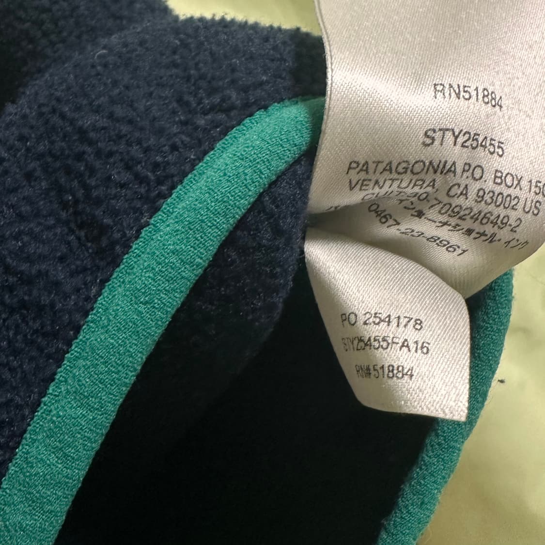 10s 파타고니아 신칠라 네이비 민트 W/L 상품이미지7