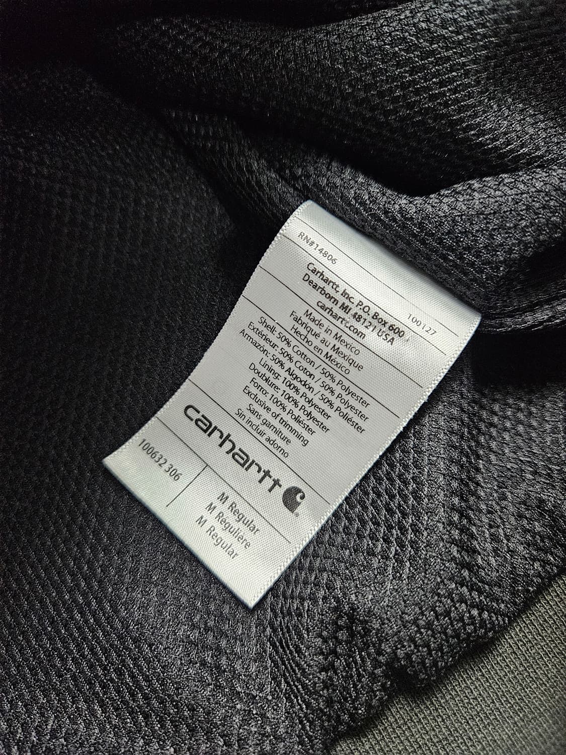 칼하트 써멀 레인디펜더 후드집업 차콜 상품이미지9
