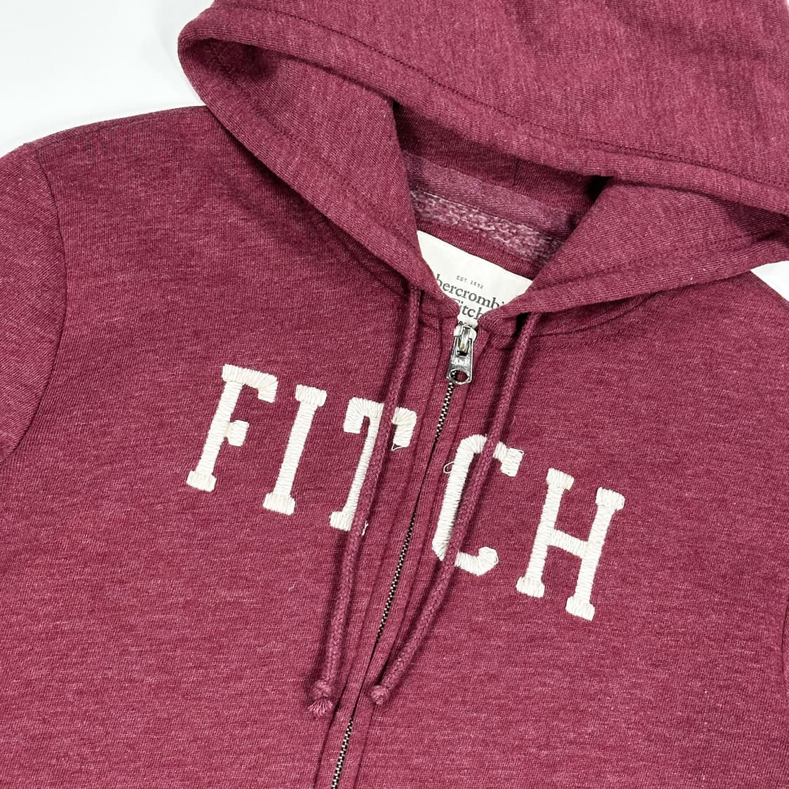 아베크롬비 og y2k 여성 슬림핏 후드집업 버건디 여성M 상품이미지3