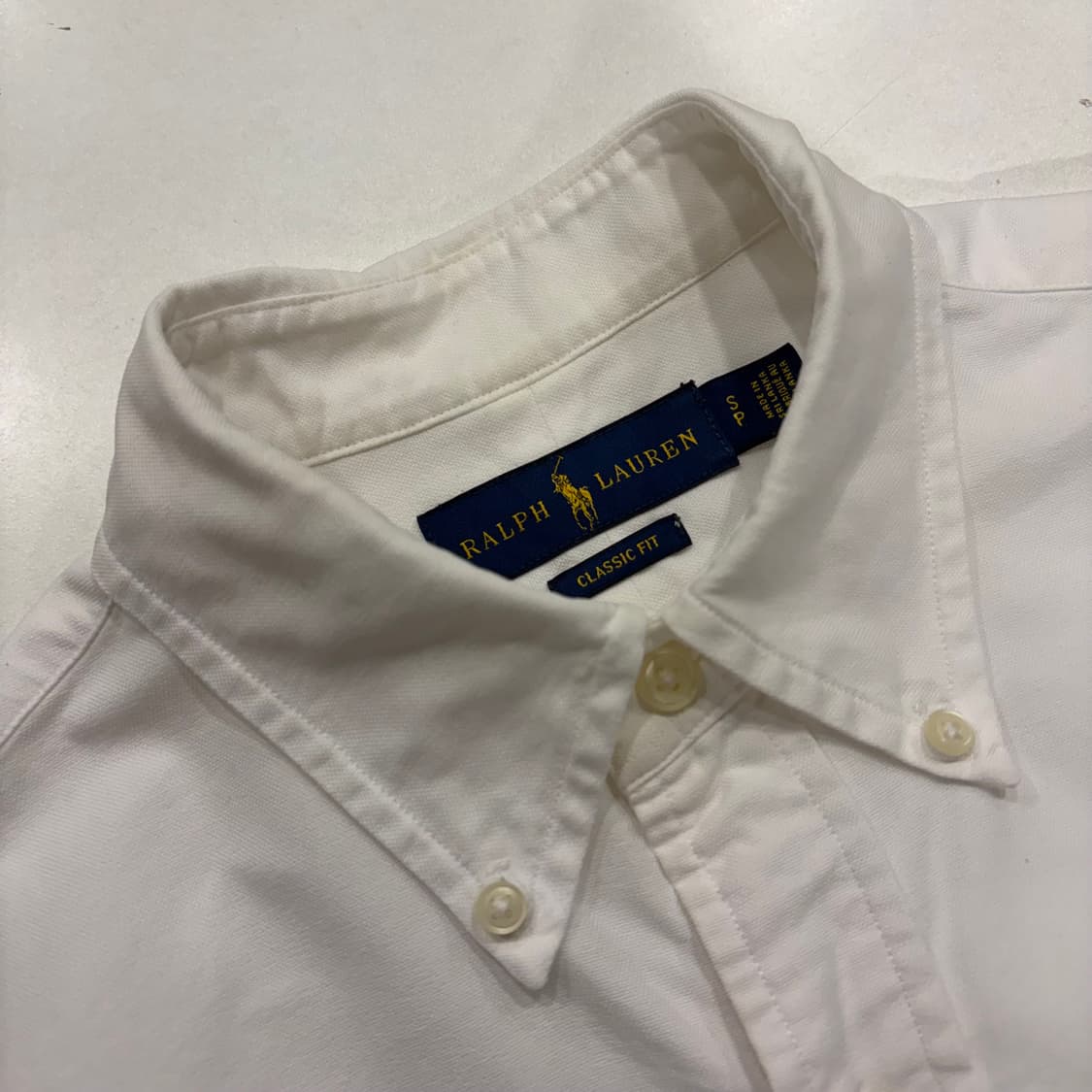 [S] 폴로 랄프로렌 화이트 멀티 포니 로고 셔츠 B406 상품이미지4