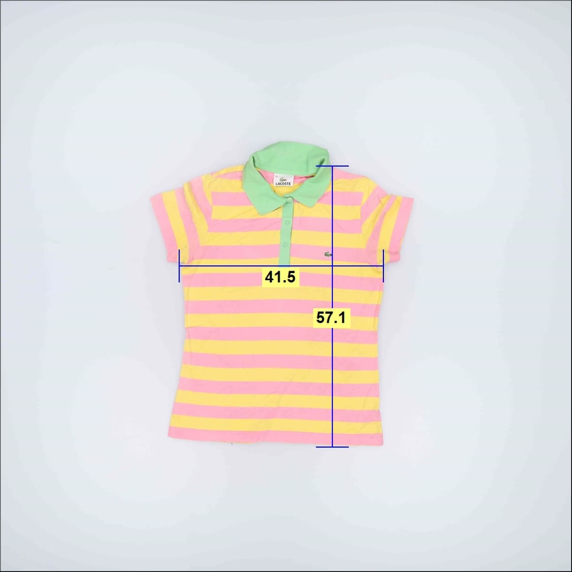 38 라코스테 여성 스트라이프 PK셔츠 0313H1 상품이미지7