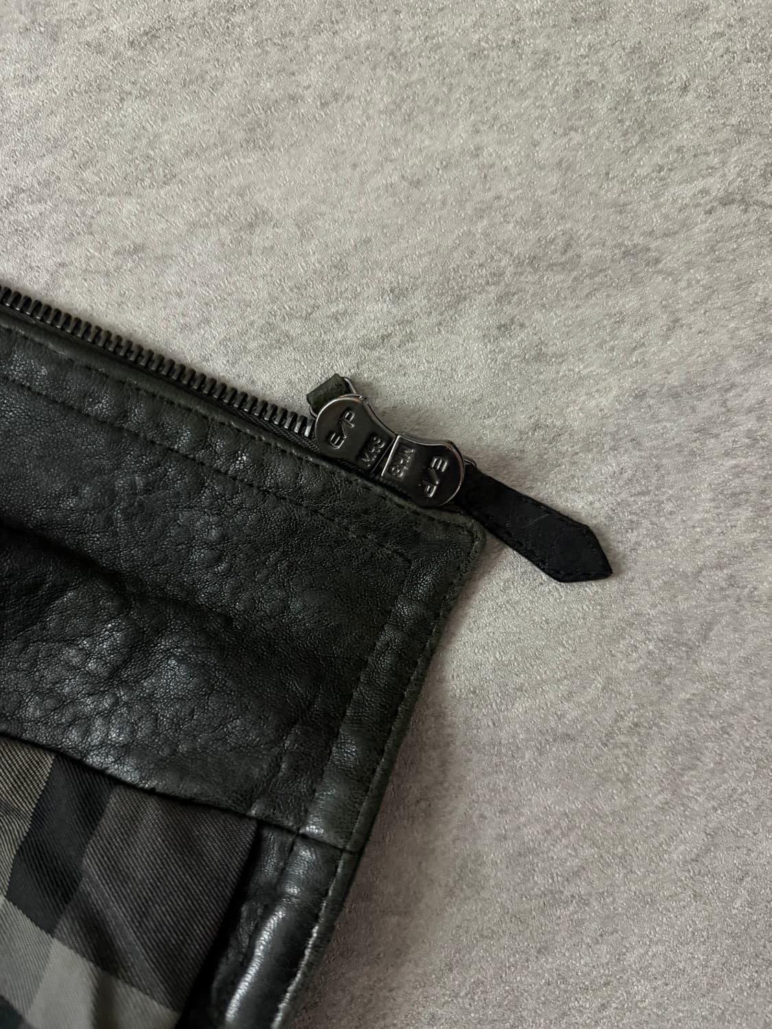 버버리 체크패턴 램스킨 자켓 상품이미지6