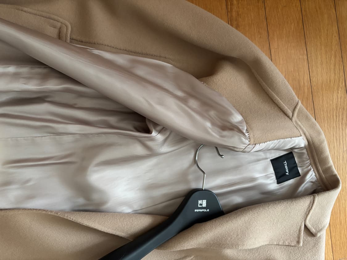 Theory(띠어리,띠오리) 울캐시미어 베이지 롱코트 (000사이즈) 상품이미지5