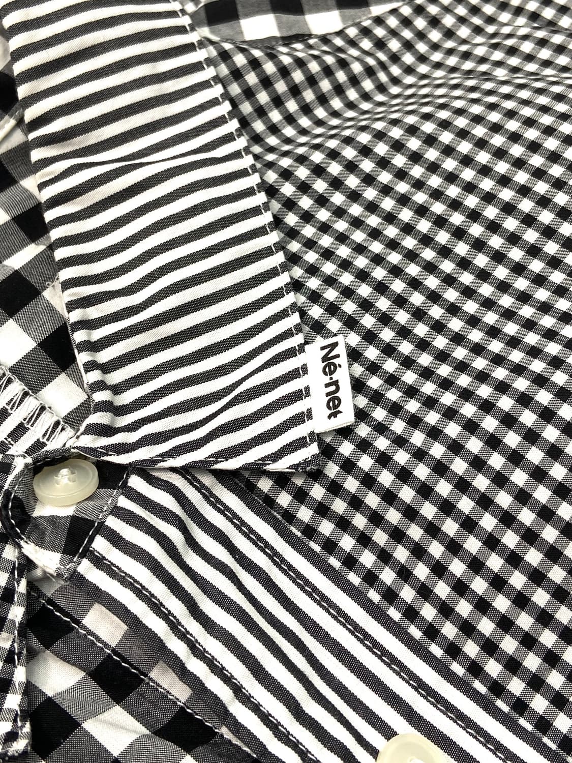 Issey miyake Ne-net Patchwork Shirt 상품이미지5