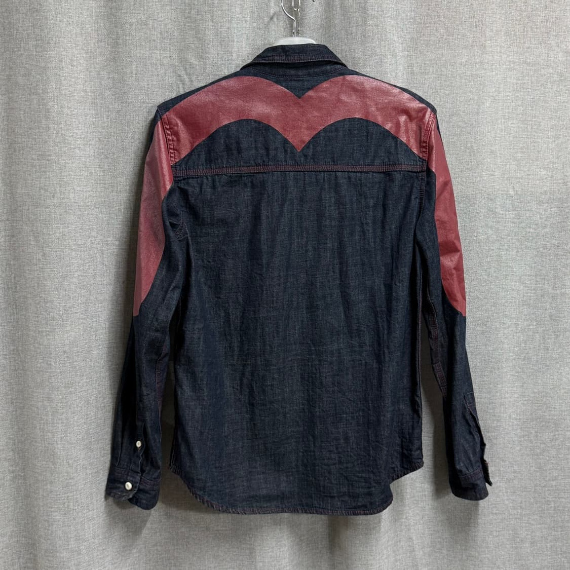 [95] 에비수 EVISU 로고 데님 청남방 셔츠 상품이미지4