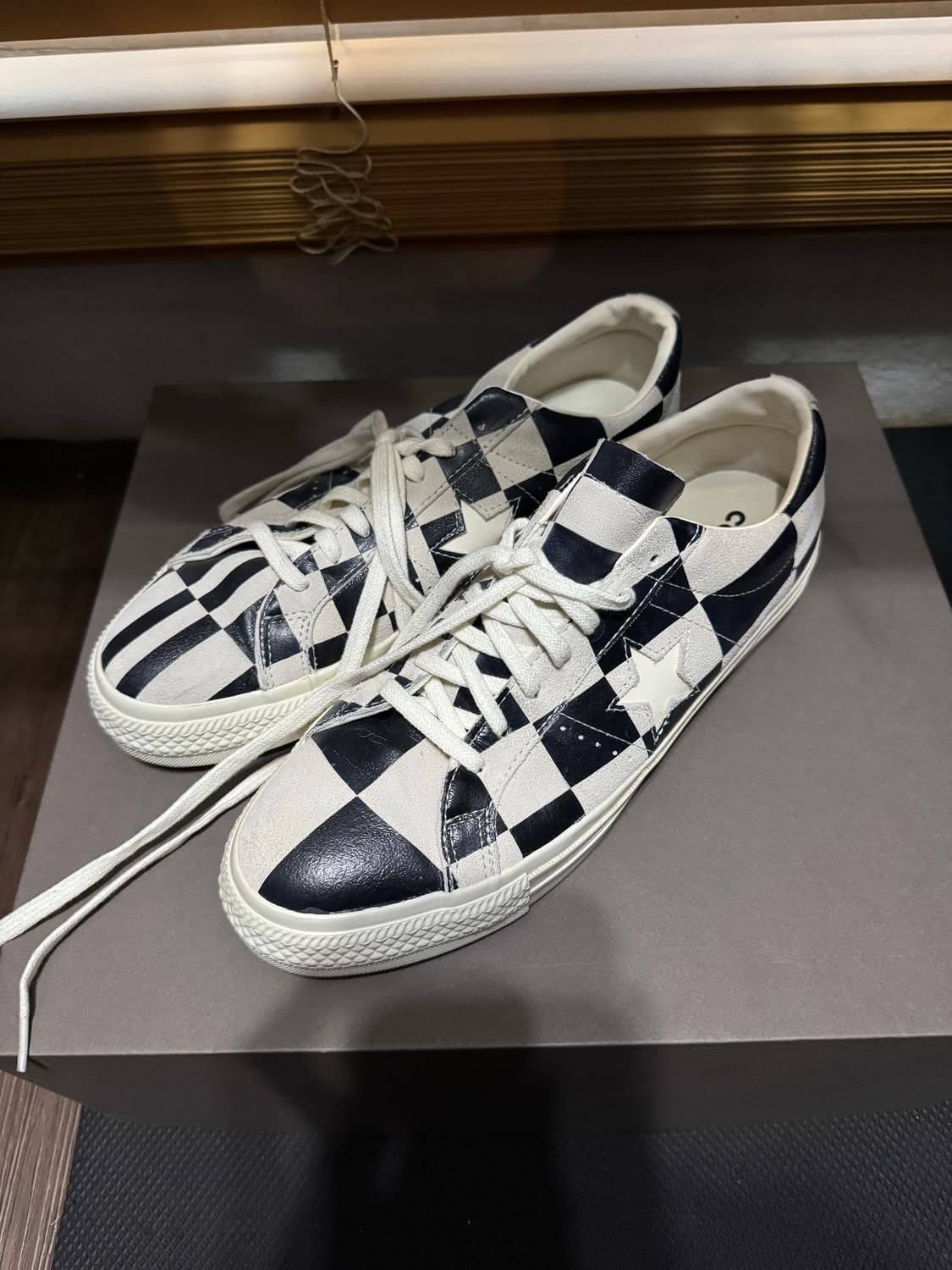 컨버스 원스타 체크패턴 디자인 스니커즈 (270mm) 상품이미지1