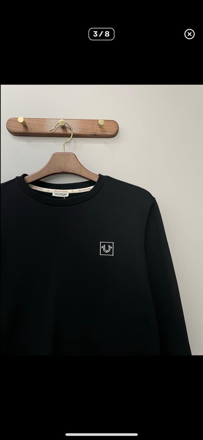 트루릴리젼 로고 블랙 맨투맨 A3395 상품이미지3