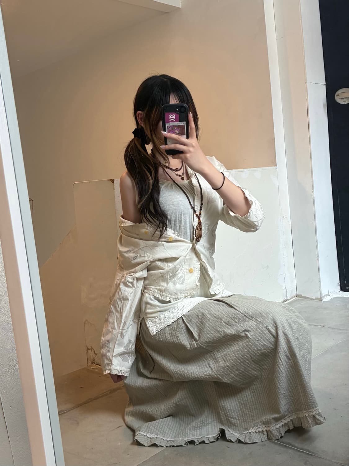 F)Elegance Fashion 빈티지 여성 프릴 디테일 꽃무늬 셔츠 상품이미지9
