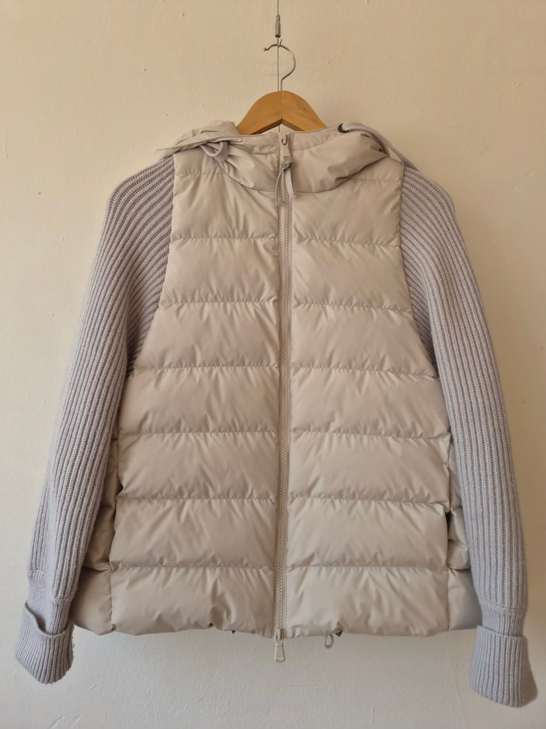 부루넬 여성 니트 배색후드패딩 40사이즈 상품이미지2