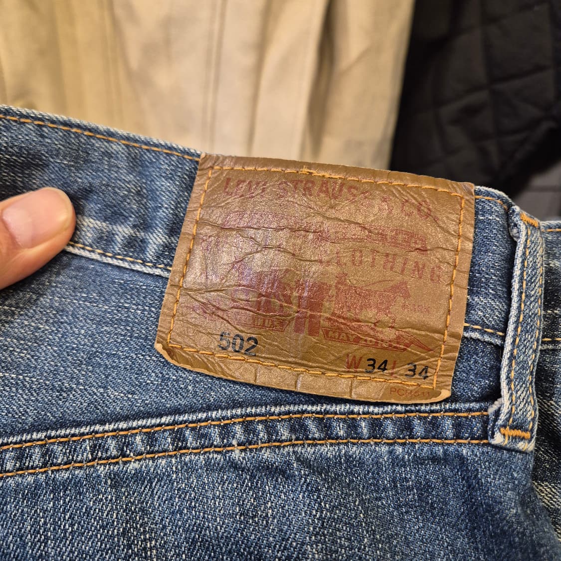 34인치 리바이스 502 워싱청바지  상품이미지3