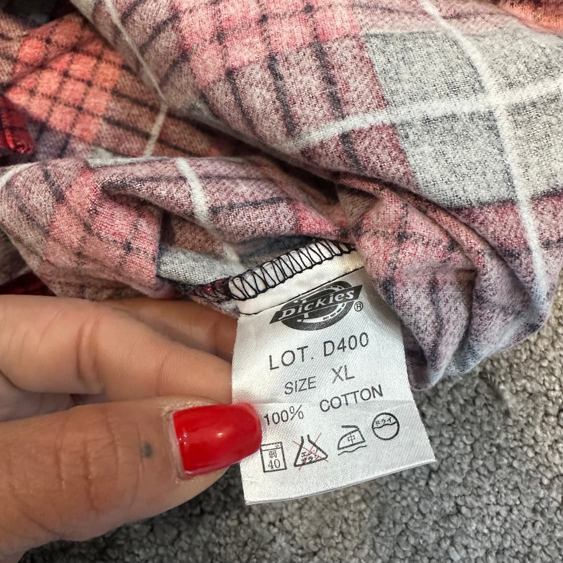 디키즈 레드 플란넬 체크 셔츠XL 상품이미지5