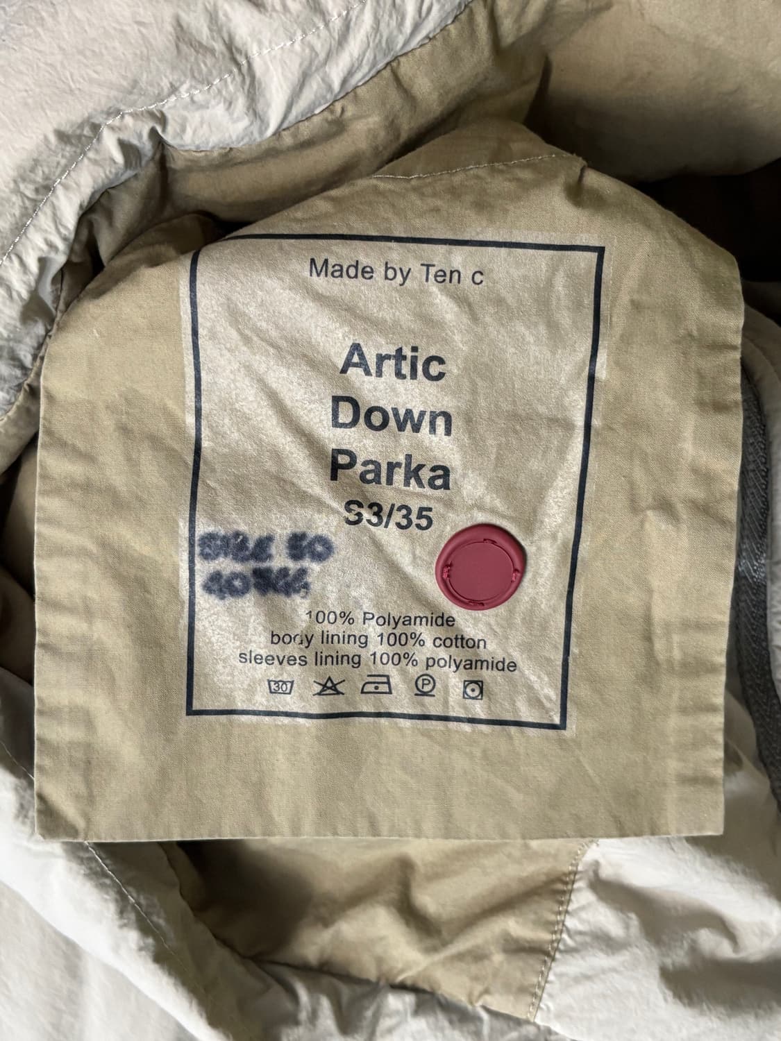 Ten C 텐씨 베이지 아틱 다운 파카 ​ 상품이미지6