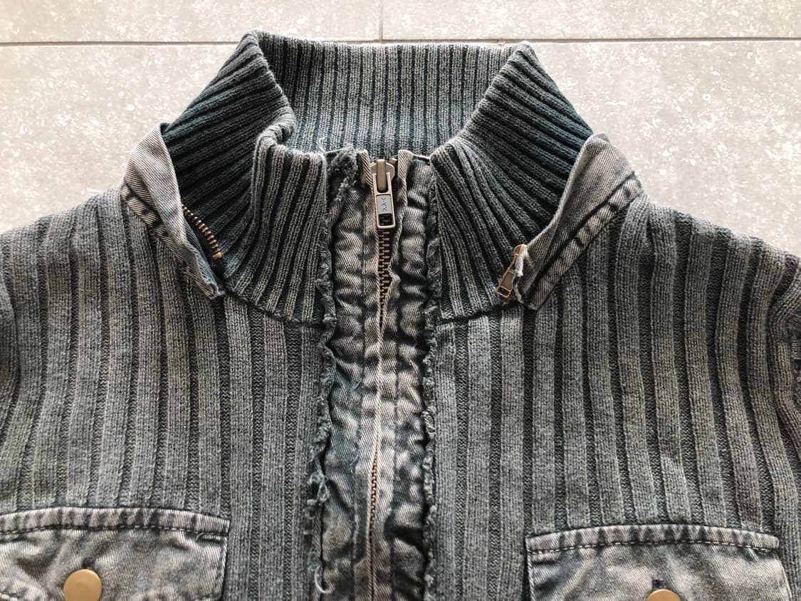 00‘s • y2k 골지 포켓 집업 상품이미지7