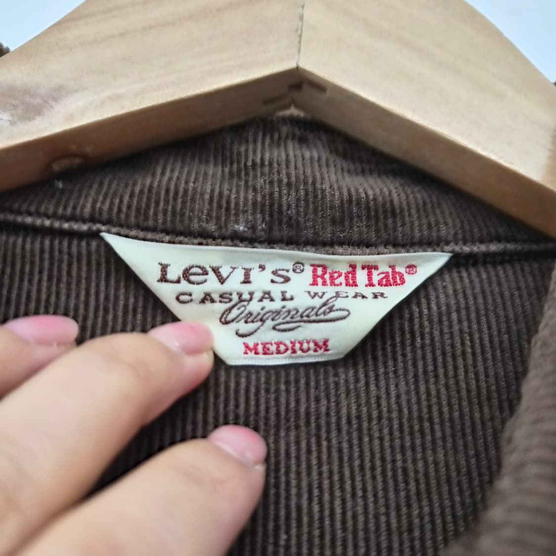 리바이스 브라운 코듀로이 워크 셔츠  남녀공용 M 상품이미지4