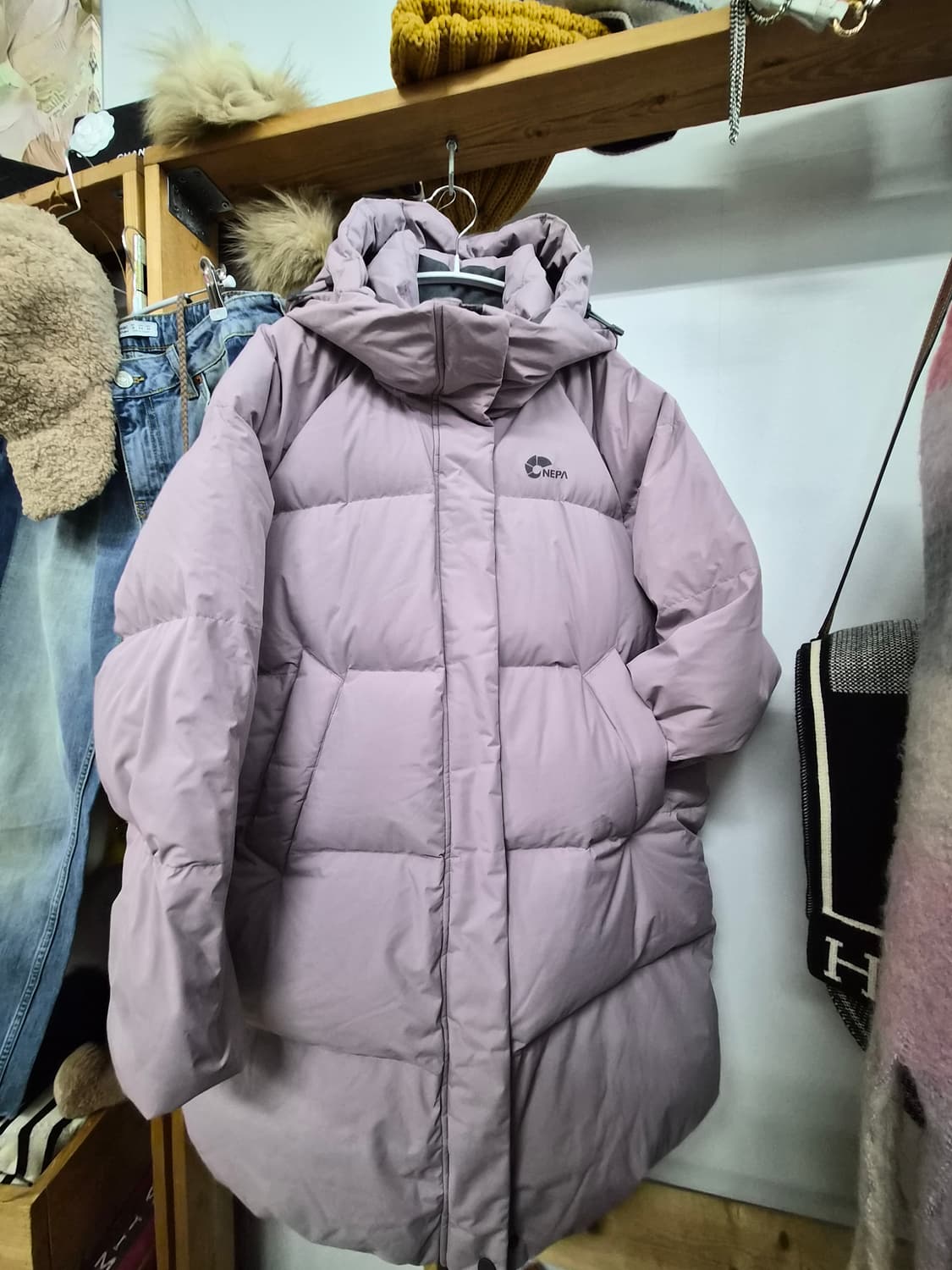 네파 라벤더 롱패딩 상품이미지5