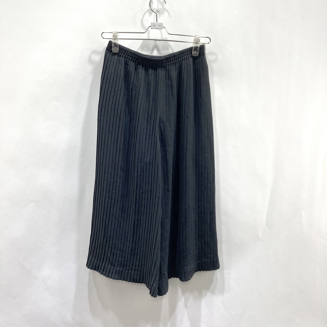 여성 플리츠 와이드 밴딩 팬츠 블랙 FREE 상품이미지1