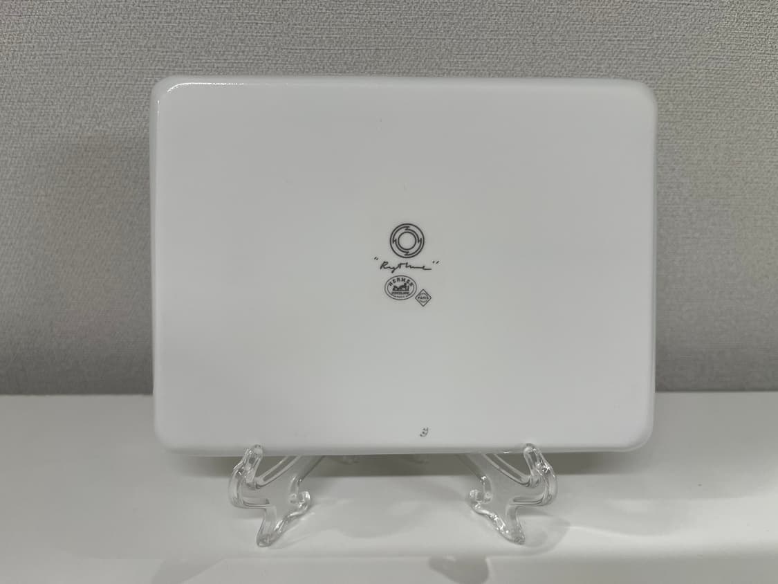 에르메스 리듬 레드 스퀘어 플레이트 1P HERMES 상품이미지3