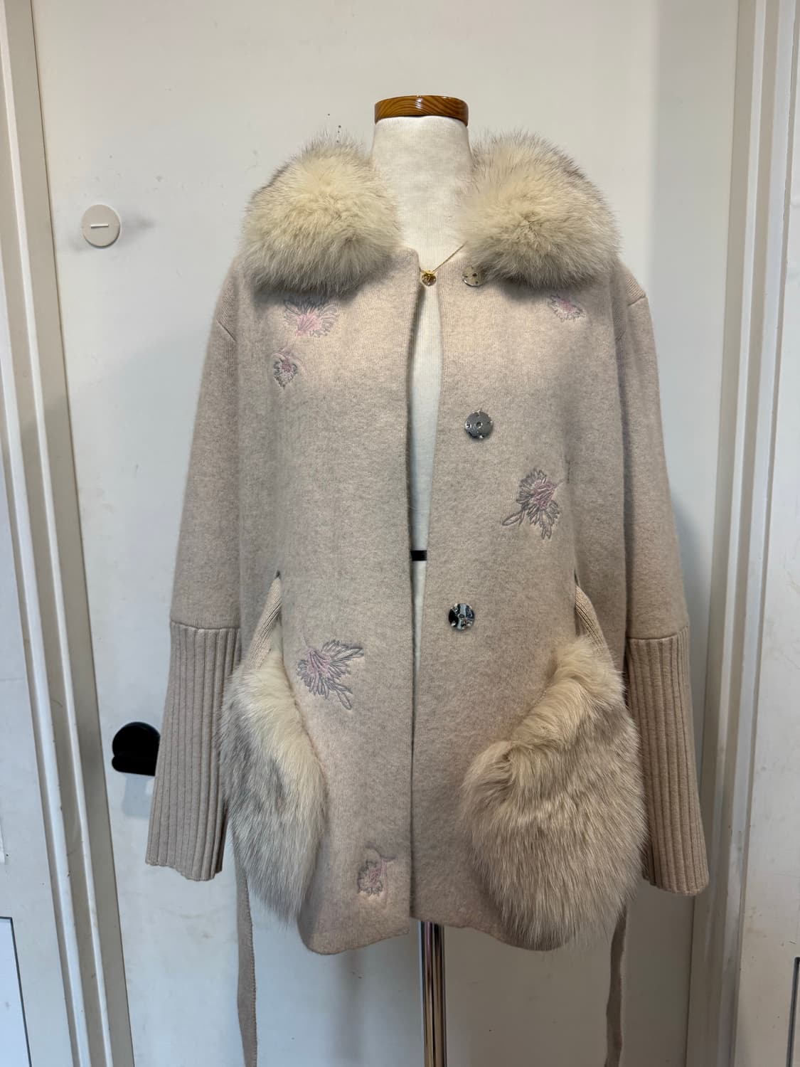 키옥 kiok 강기옥 폭스퍼 울 캐시미어 가디건 상품이미지5