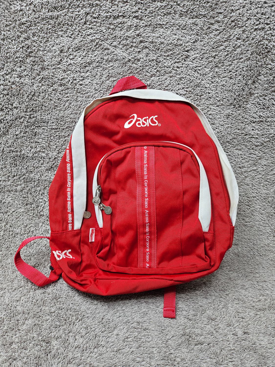 빈티지 아식스(Asics)의 레드 컬러 백팩 상품이미지1