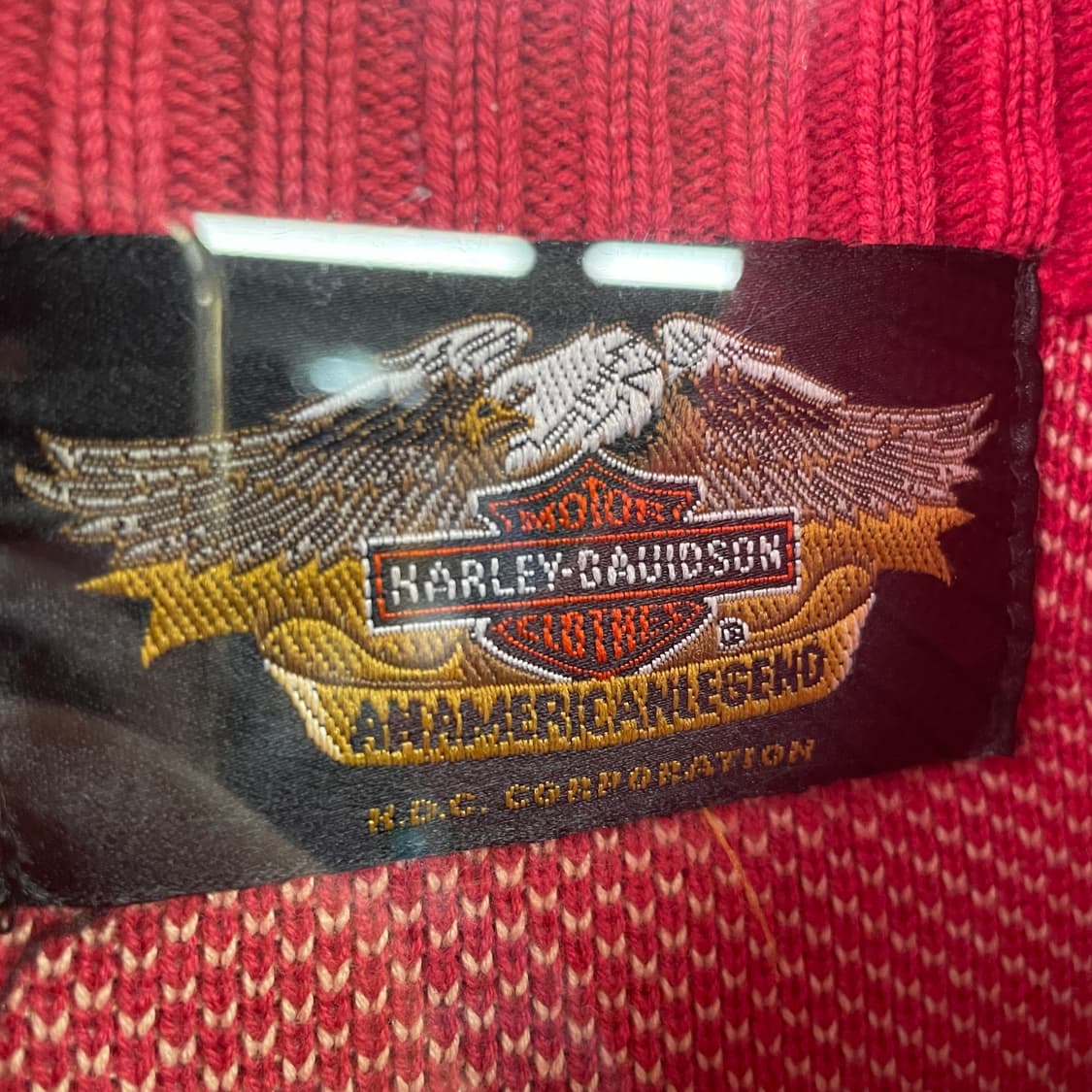 90s 할리 데이비슨 플레임 니트집업 상품이미지8
