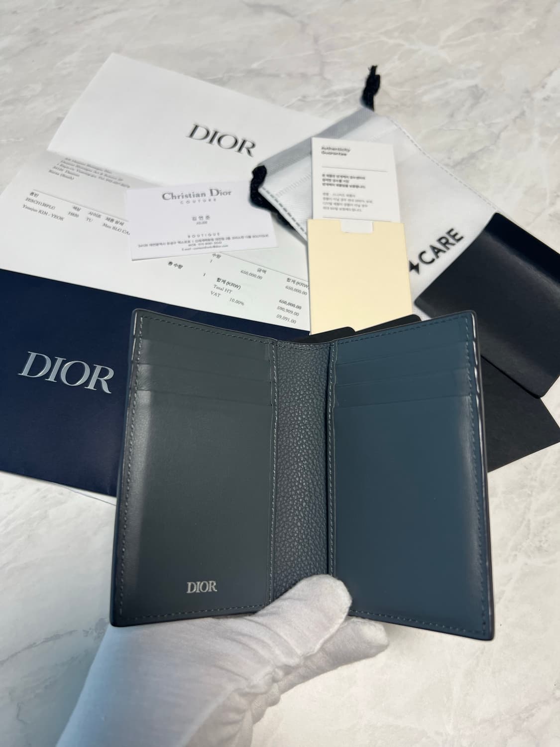 디올 그래비티 버티컬 오거나이저 지갑 상품이미지3
