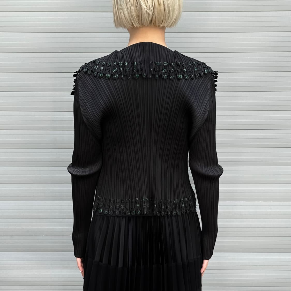 Number Pattern black Cardigan 상품이미지10