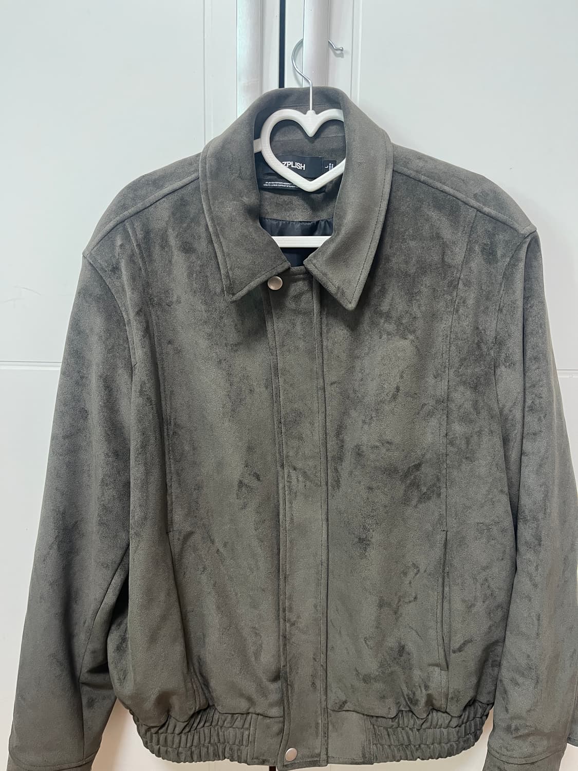 지플리시 스웨이드 자켓 카키 L 상품이미지1