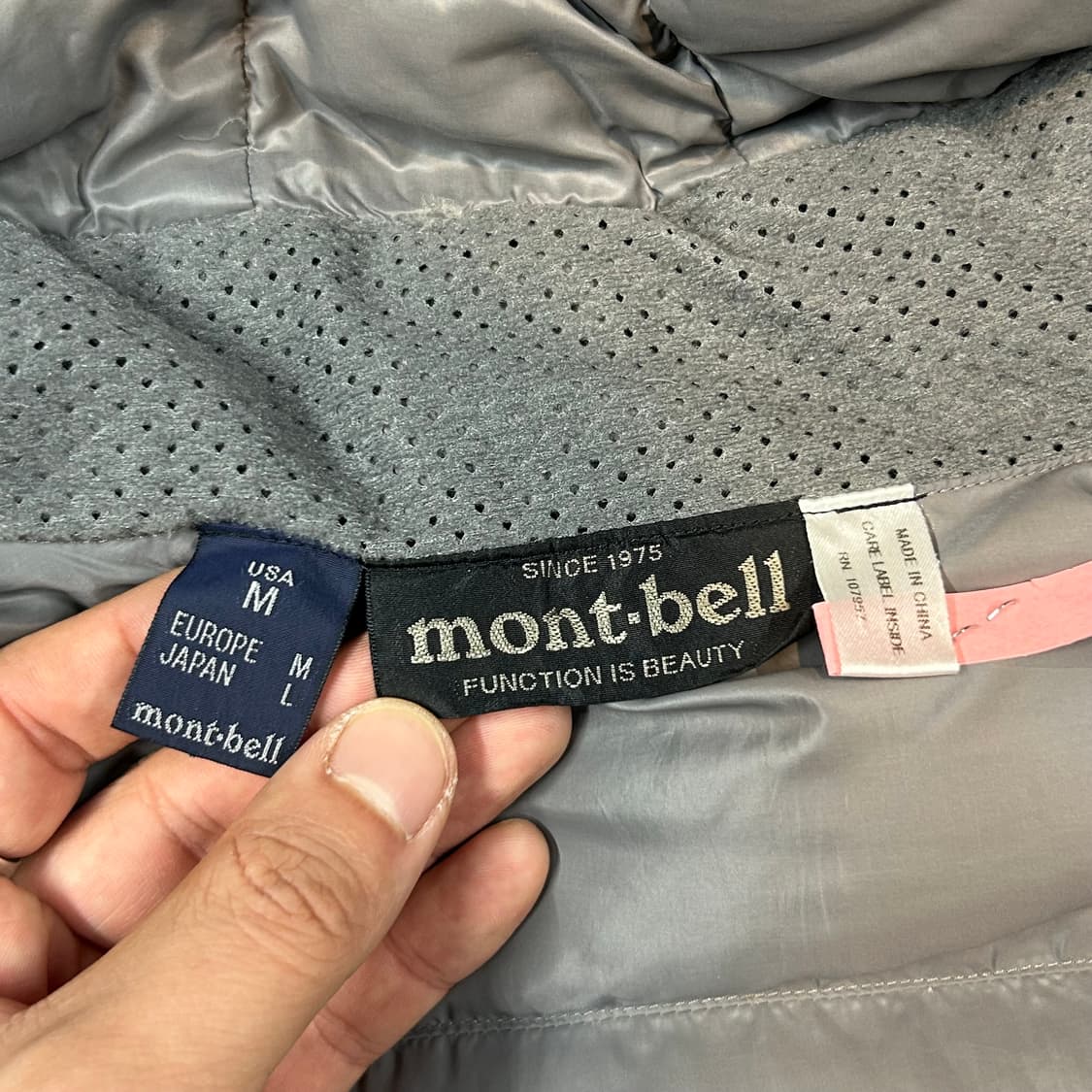 L) 몽벨 800 구스다운 거위털 패딩 블랙 상품이미지8