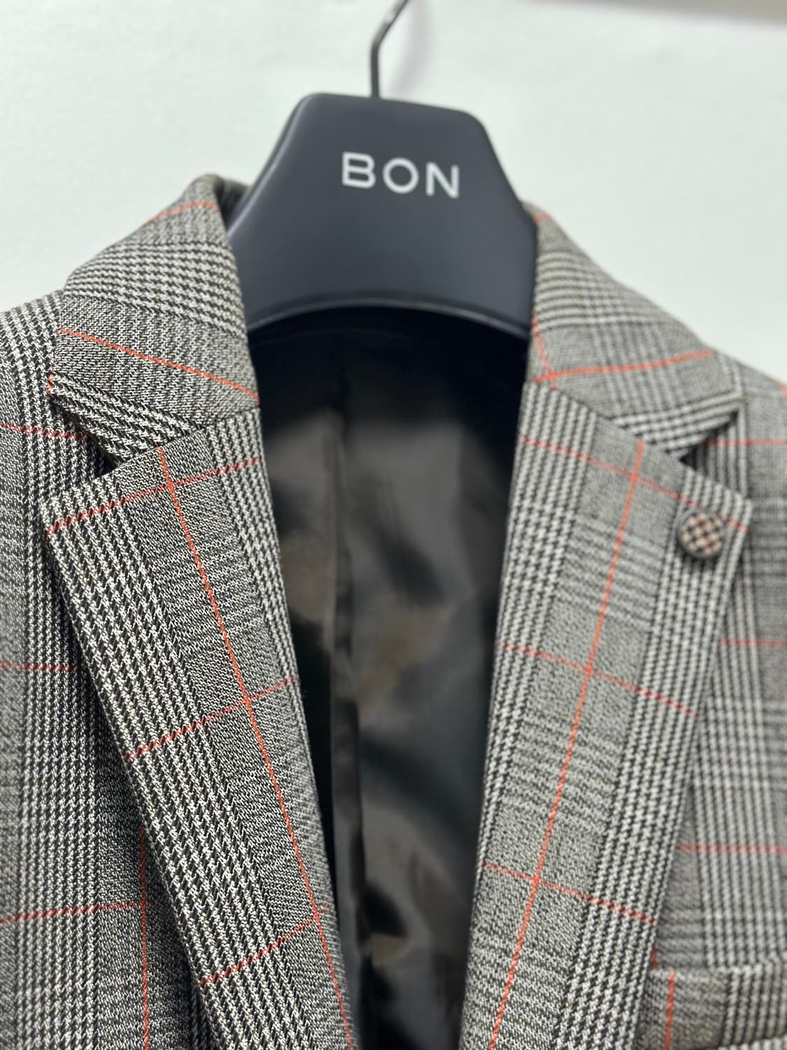 BON(본) 브라운 체크 투버튼 싱글자켓/100사이즈 상품이미지2