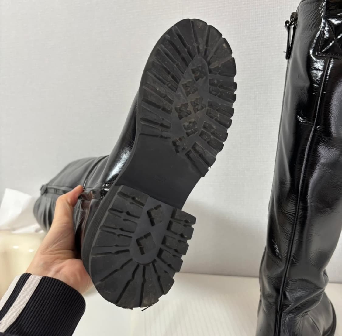 레이첼콕스 블랙 롱부츠 유광 Sevita 225mm 상품이미지7