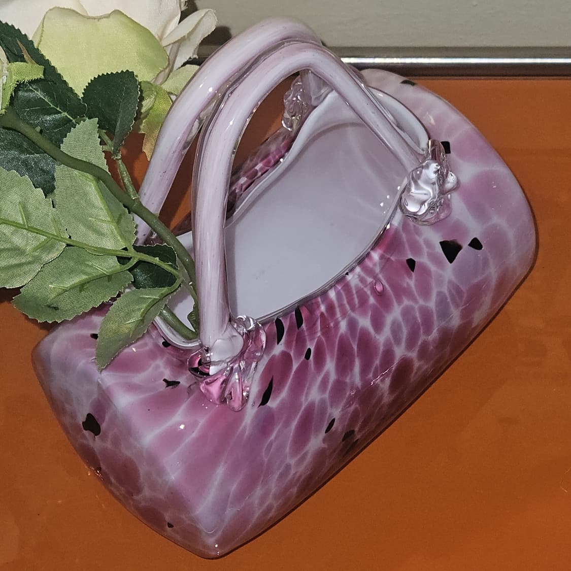 이탈리아 무라노 핑크 마블 꽃잎 바구니 상품이미지4