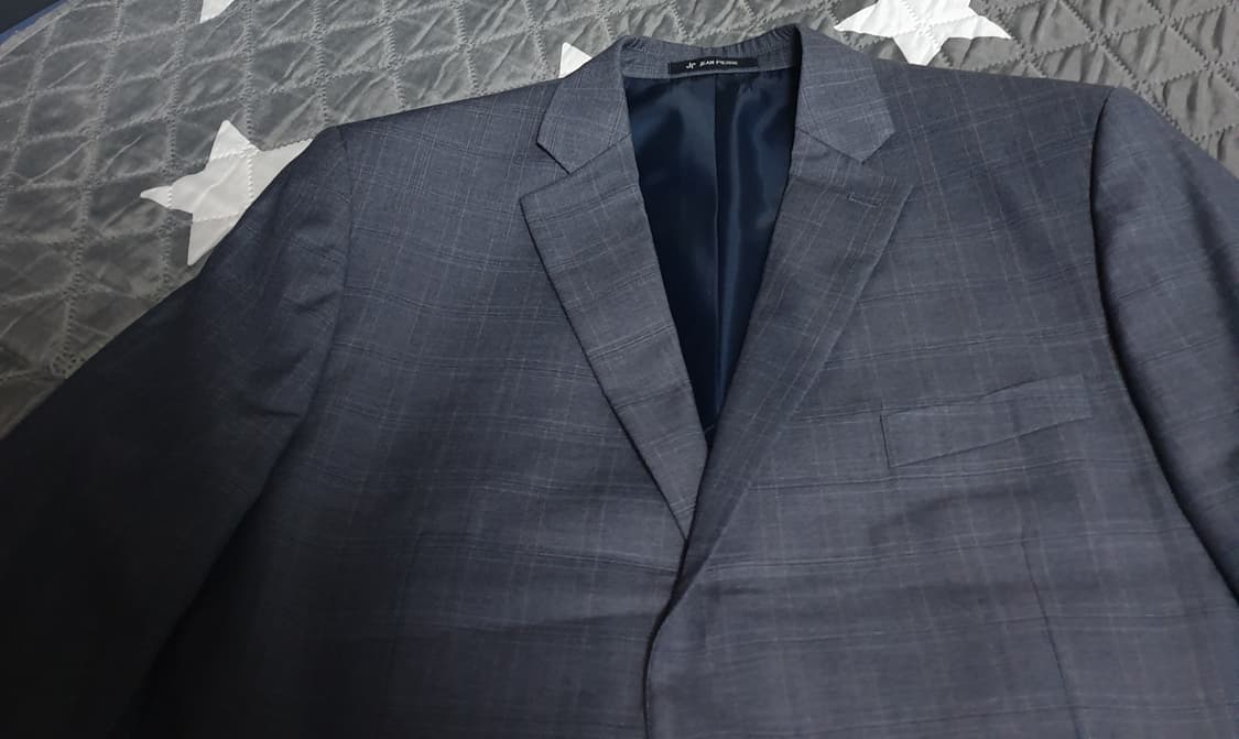 쟌피엘 대디핏 체크패턴 수트 셋업 그레이 (OS) 상품이미지2