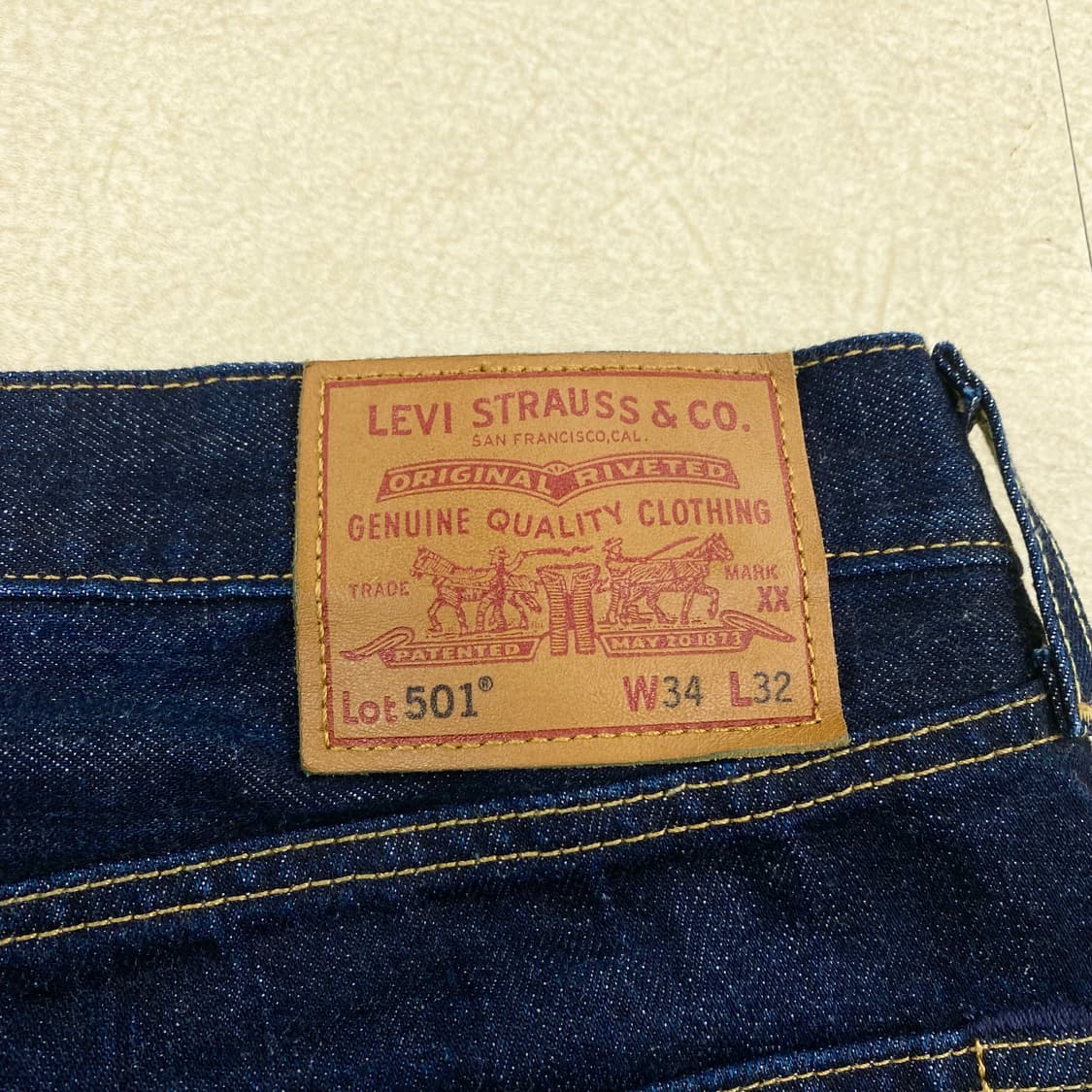 리바이스 프리미엄 빅E 501 진청 데님 진(34) 상품이미지8