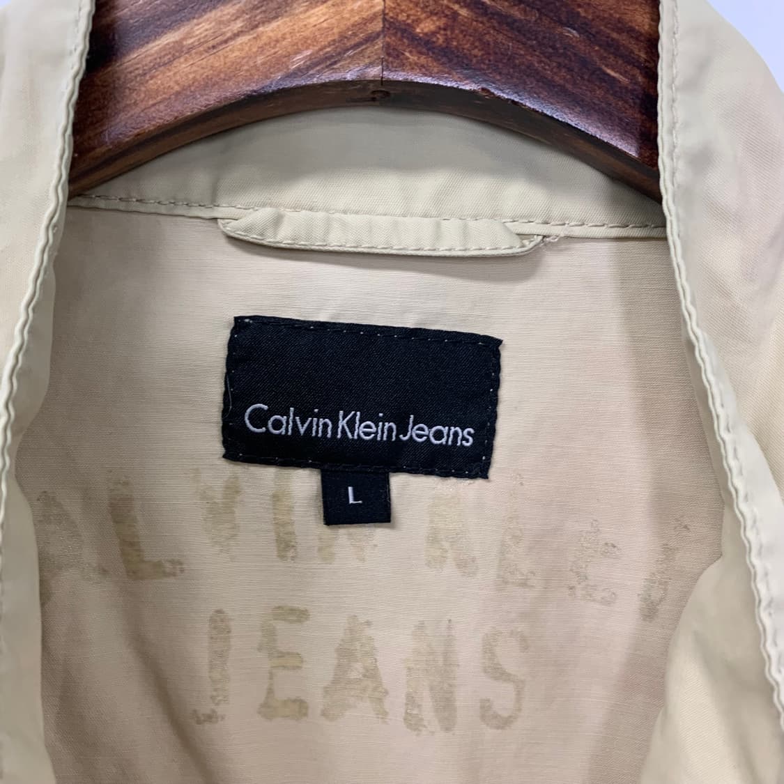 캘빈클라인 베이지 블루종 트러커 자켓 상품이미지7
