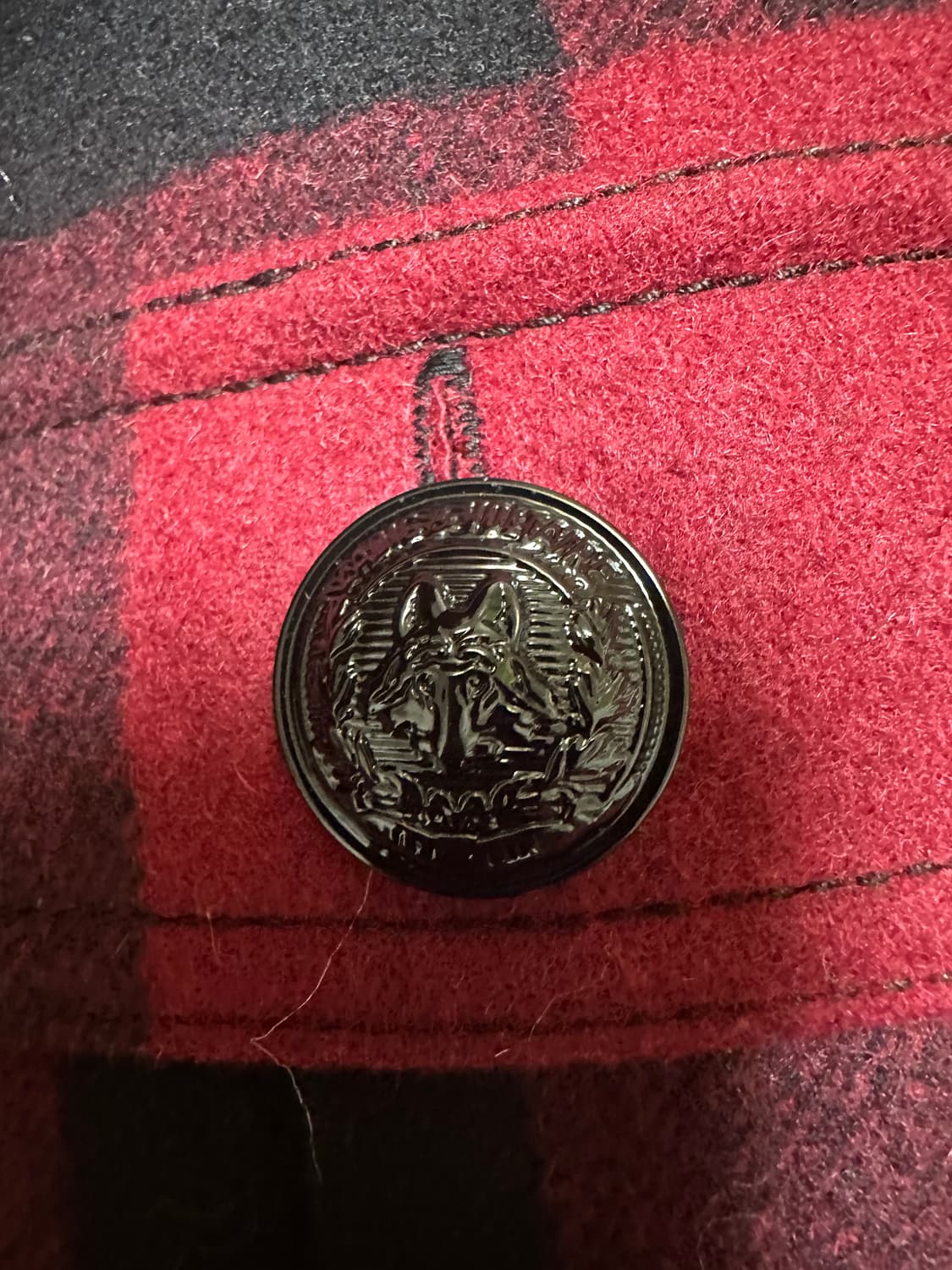 쟈딕앤볼테르 레드 블랙 체크 셔츠 울누빔자켓 상품이미지6