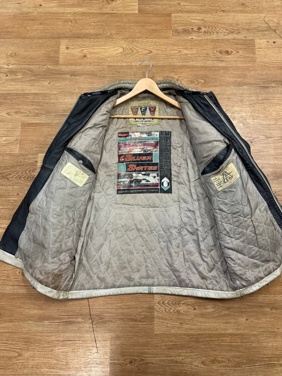 (2XL)아비렉스 오버핏 리얼레더 바시티 상품이미지6