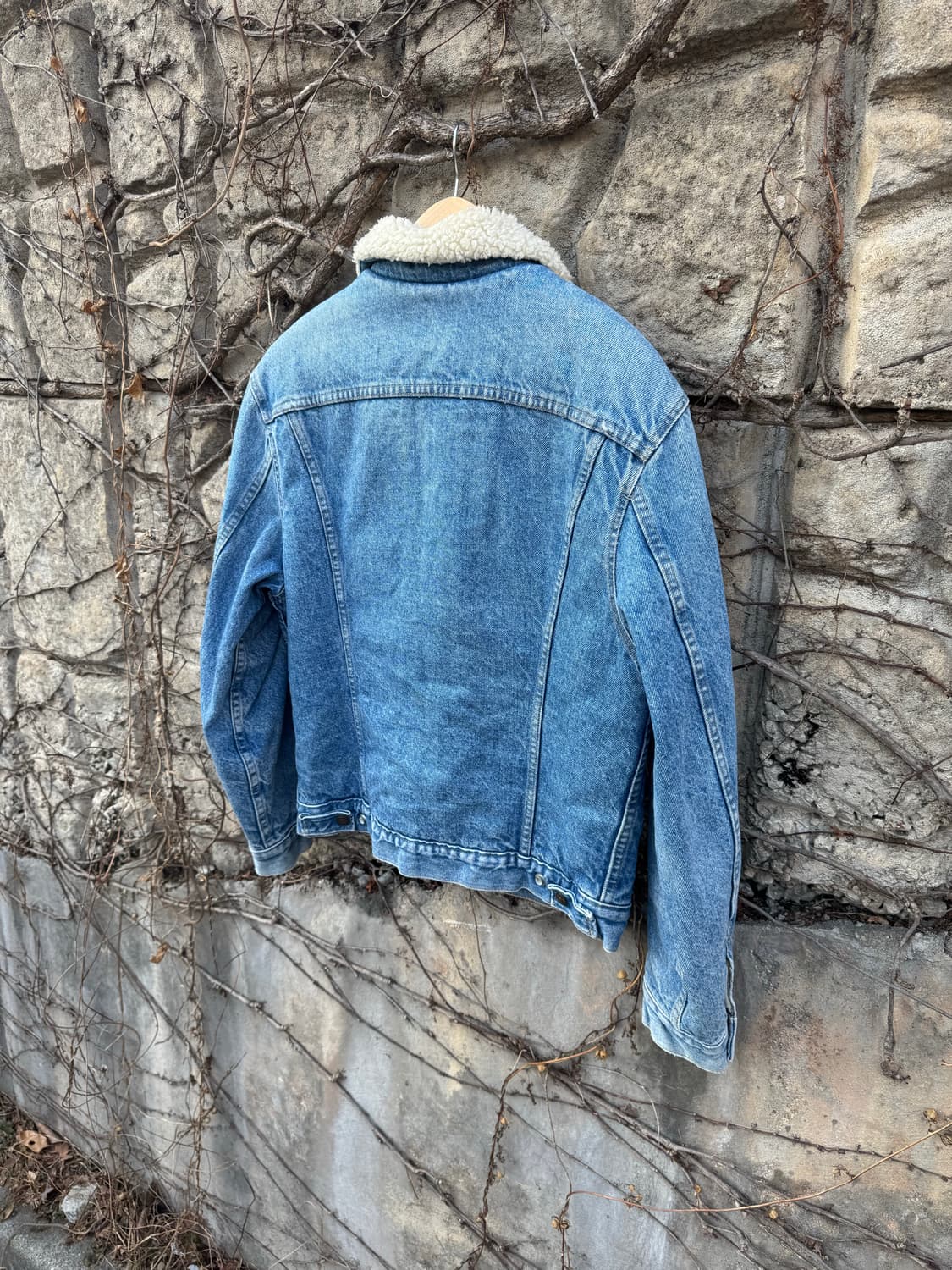 80s 리바이스 빈티지 오렌지탭 쉐르파 데님 트러커 자켓 웨스턴 상품이미지4