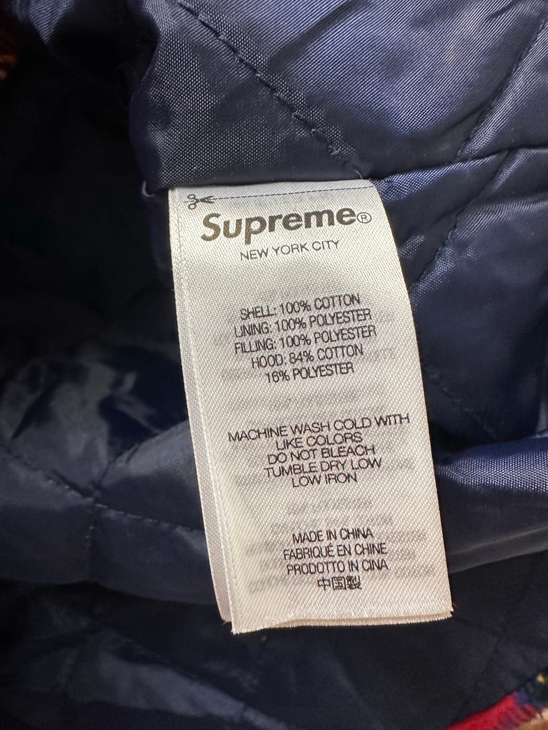 (L)슈프림 23FW 타탄 플란넬 후드 자켓 상품이미지6