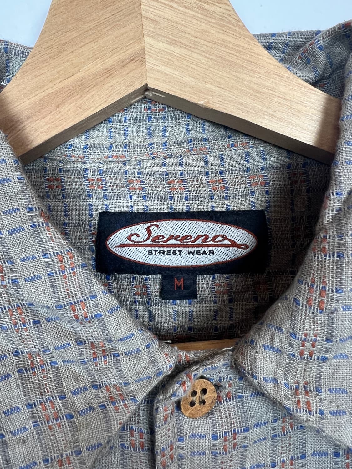 T201 Serena 베이지 스트리트웨어 반팔 셔츠 M 상품이미지3