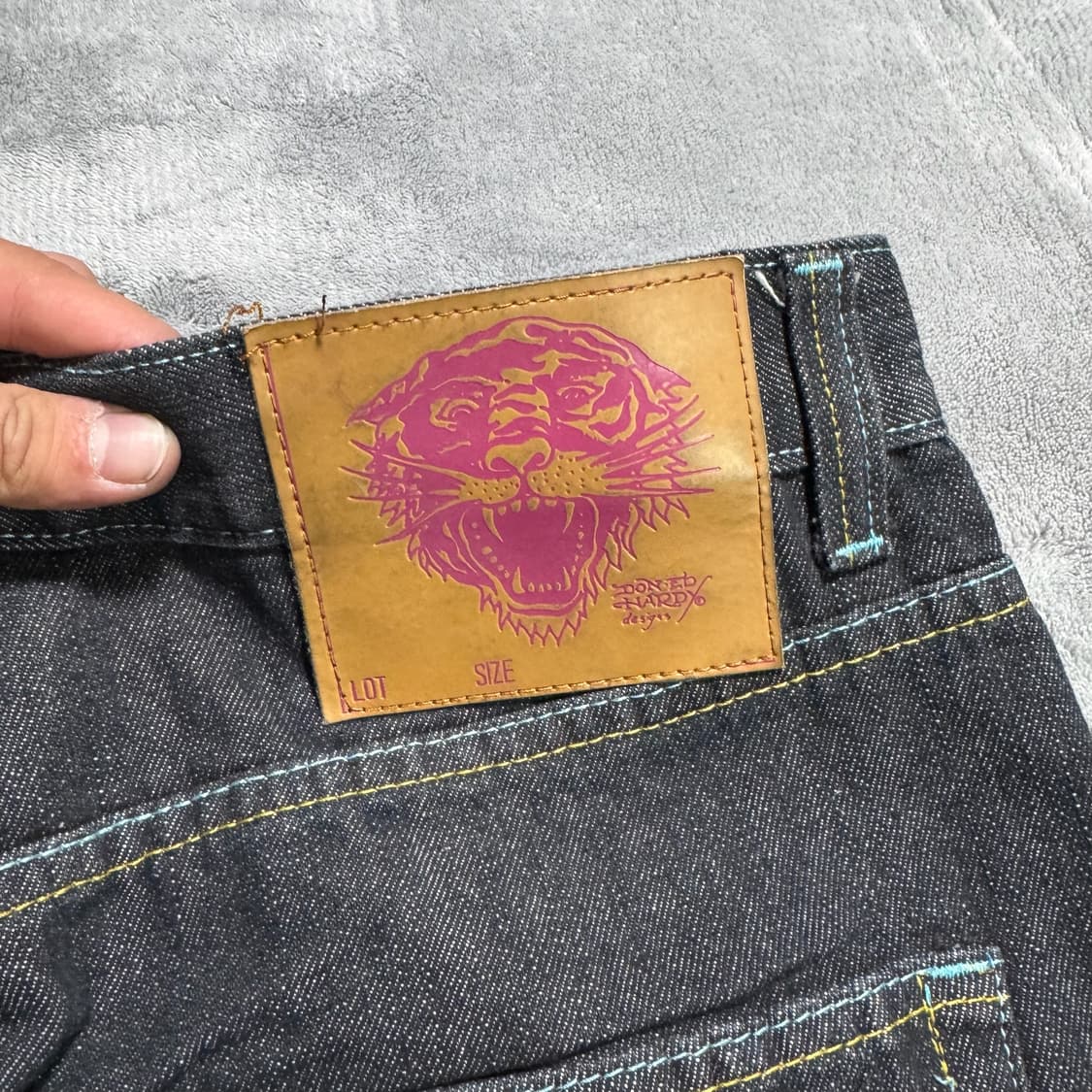 Ed hardy USA y2k 빈티지 독수리 자수 데님팬츠 상품이미지7