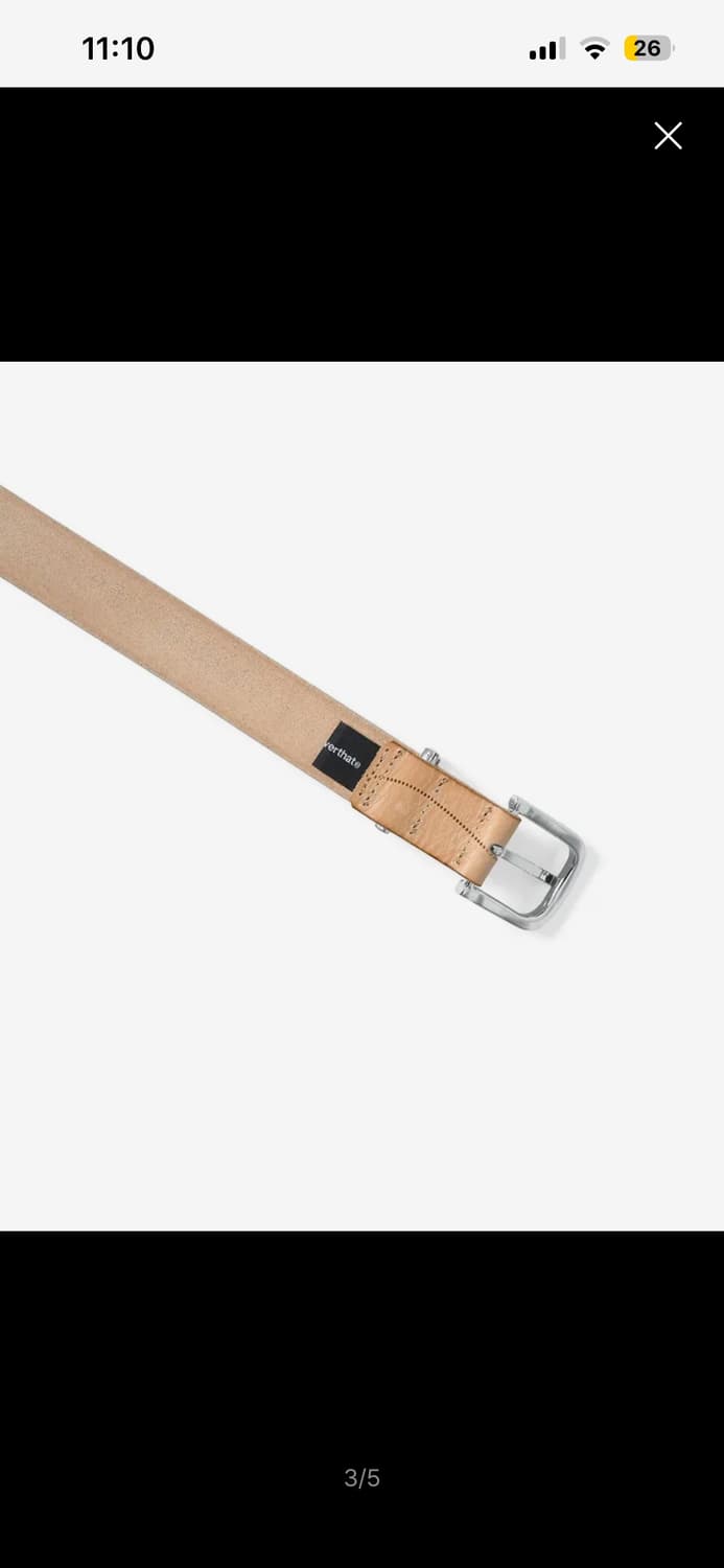 디스이즈네버댓 Dot Leather Belt Beige 상품이미지3