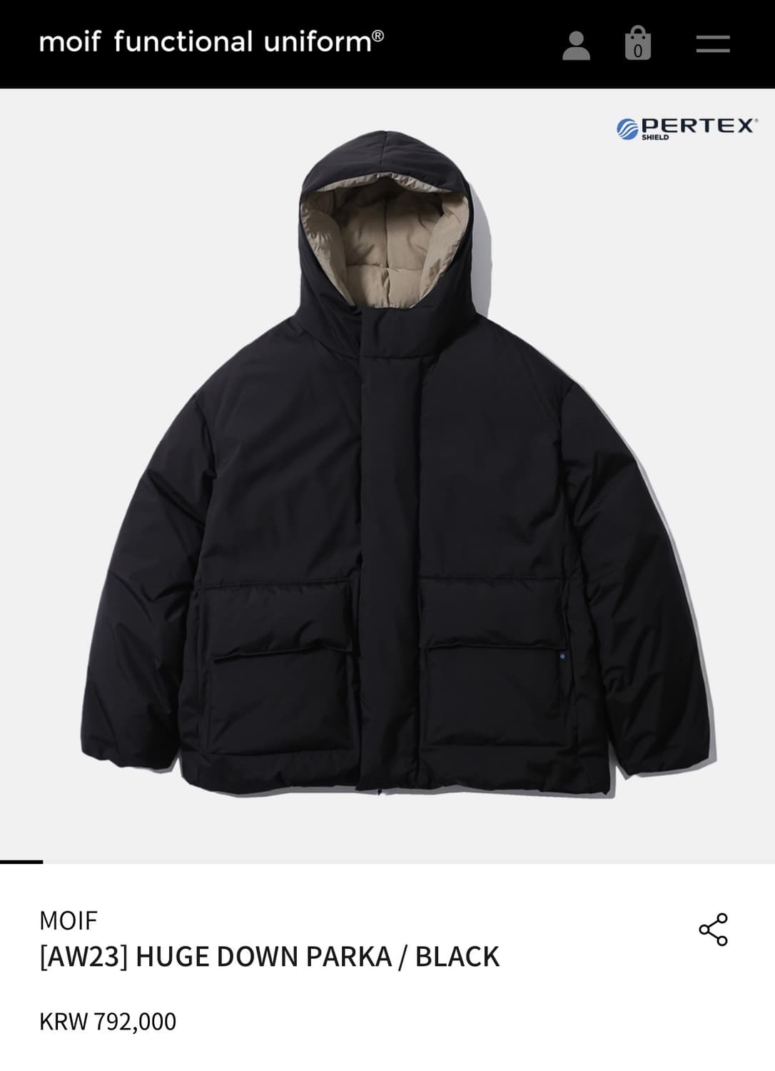 모이프 huge down parka 3사이즈 상품이미지1