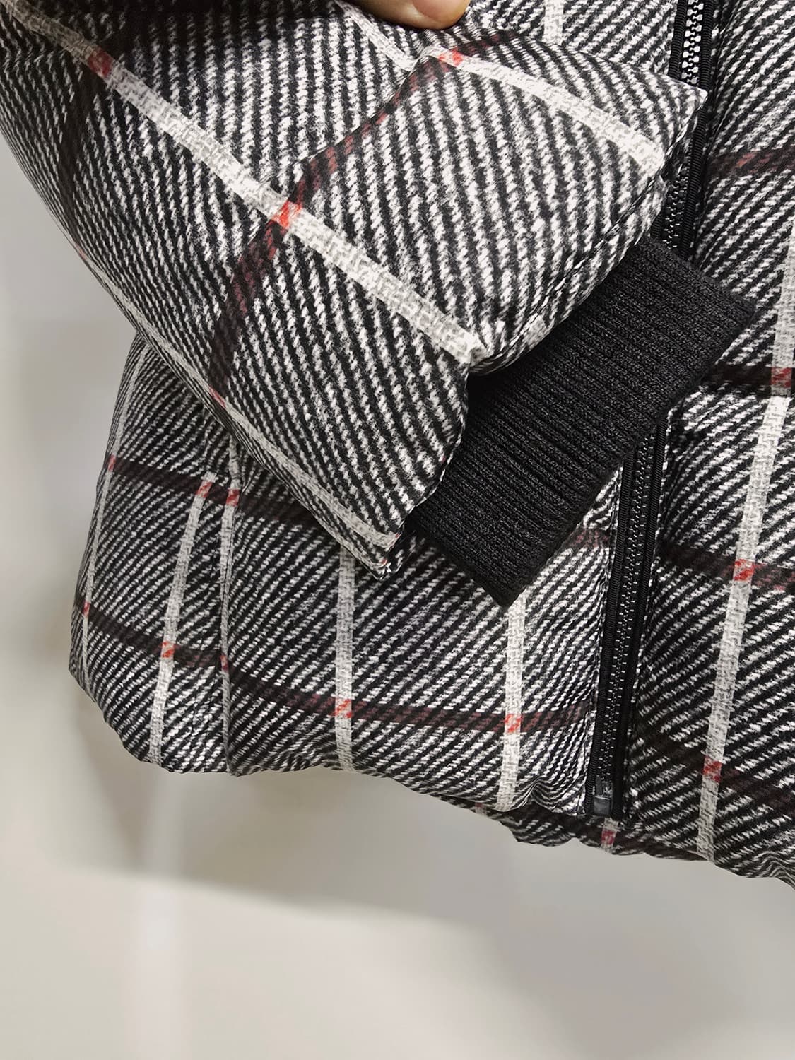 조이너스 체크 폭스퍼후드 다운패딩 점퍼66 상품이미지4
