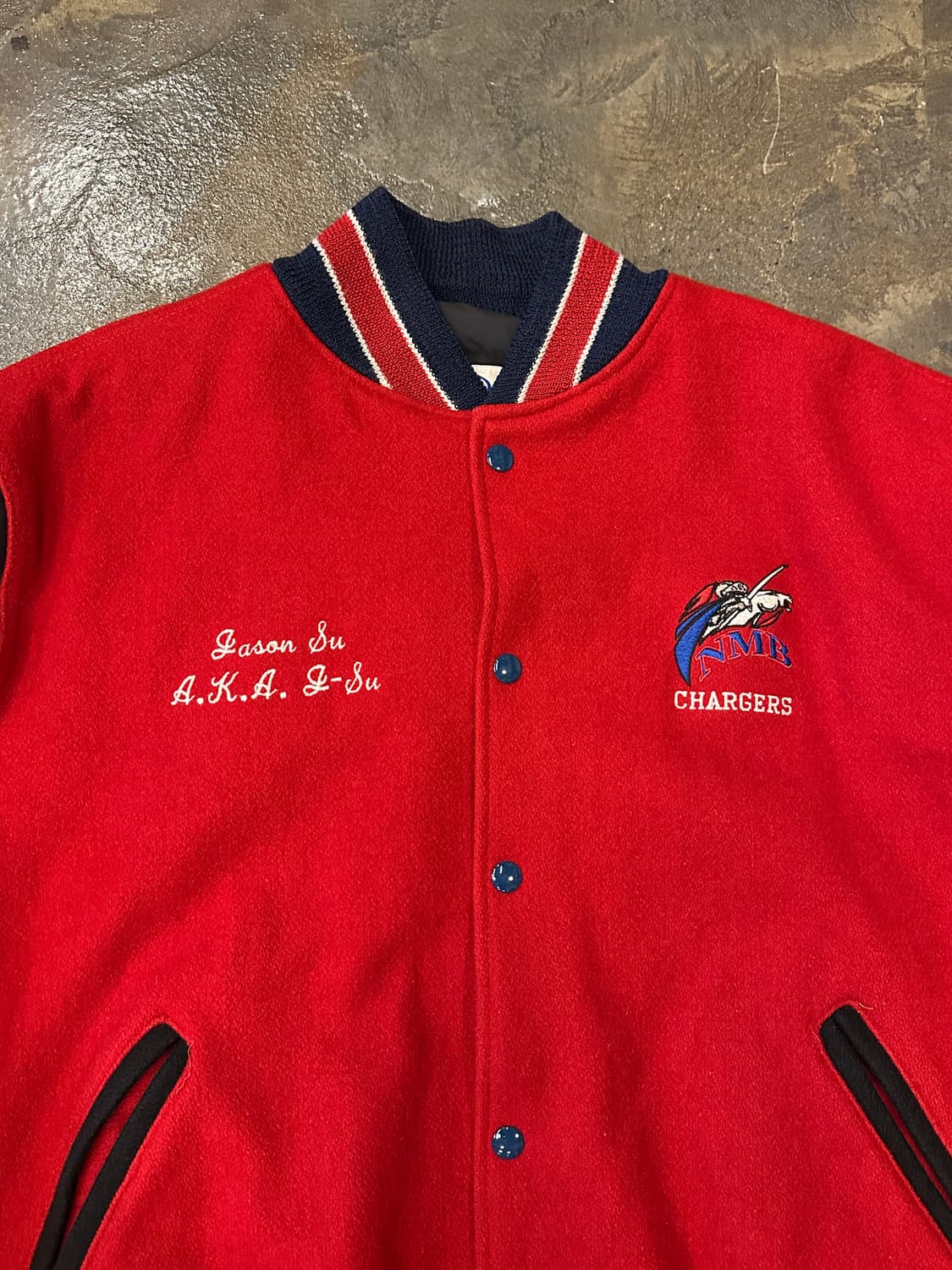 00s NEFF 빈티지 바시티 팀자켓 XXL 상품이미지3