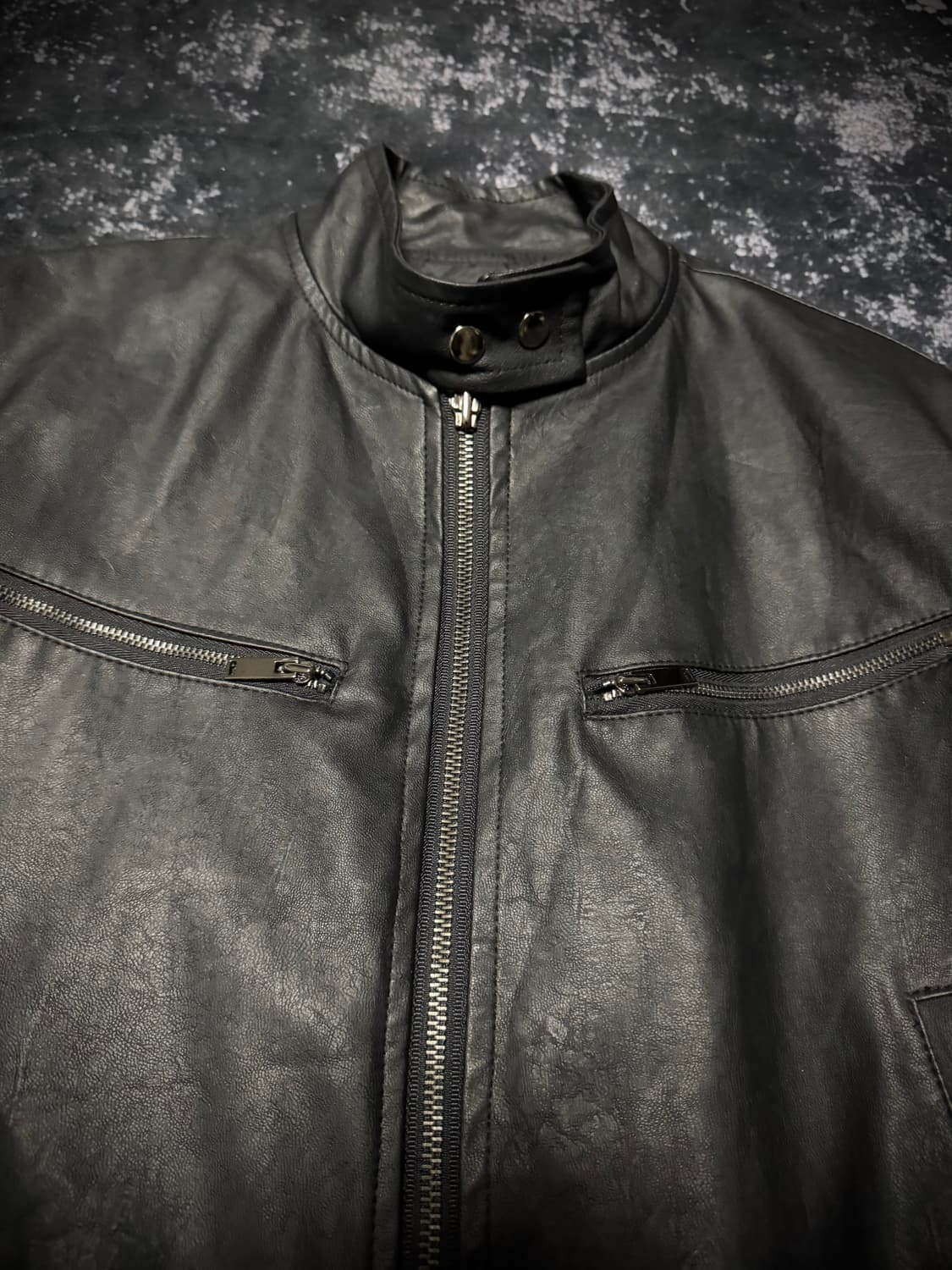 Lace Detail Two-Way Leather Jacket 상품이미지2