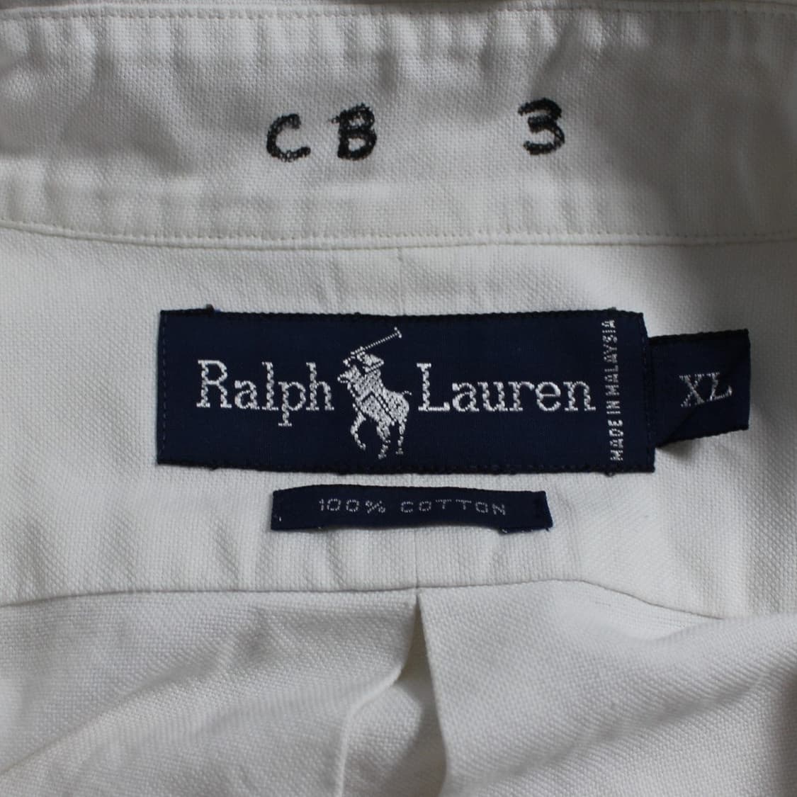 90's Polo 폴로 랄프로렌 성조기 옥스포드 화이트 셔츠  상품이미지4